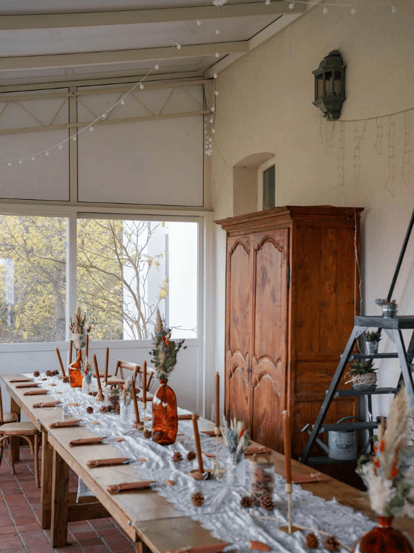 veranda-dressage-automne-repas-fin-annee-manoir-fleuri